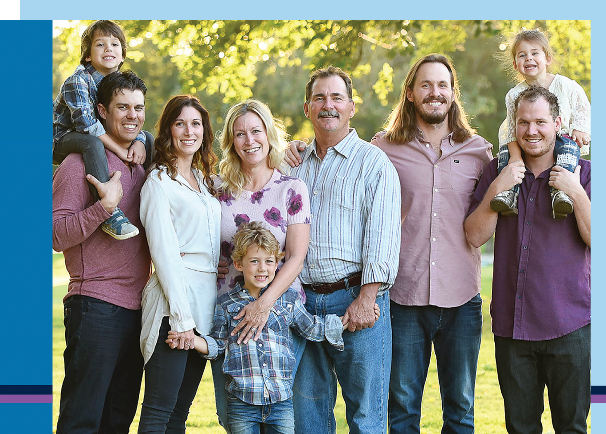 portrait of six adults and three children